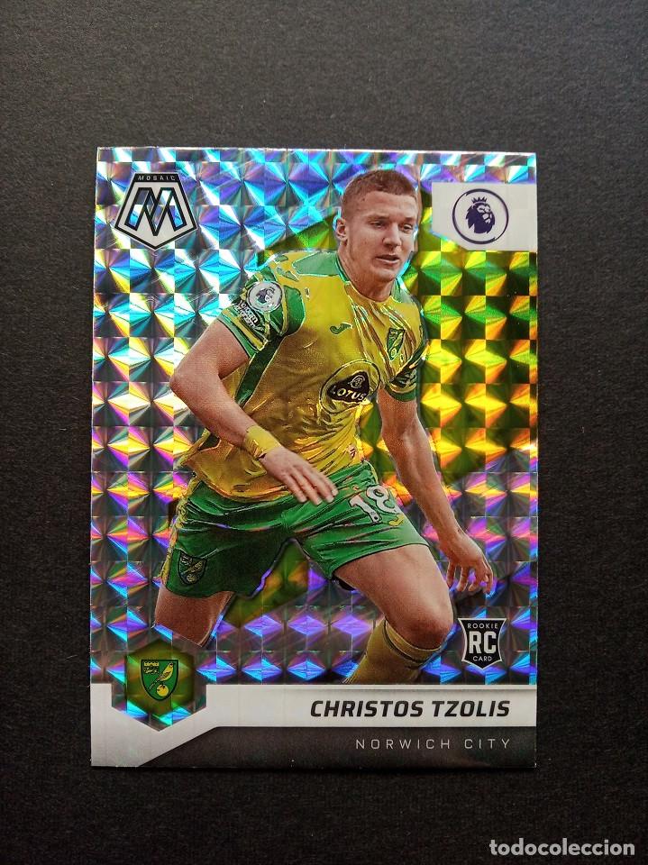 Cromos de F&uacute;tbol: Mosaic PRIZM Rookie card Christos TZOLIS Norwich City MOSAIC 2021 2021 Premier League 21 22
