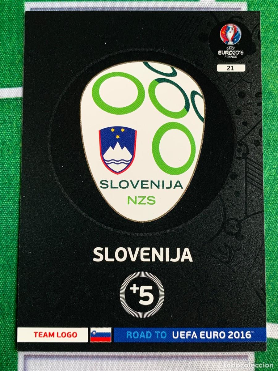 Cromos de F&uacute;tbol: 21. Logo (Slovenija) Panini Road to UEFA Euro 2016 France Adrenalyn XL
