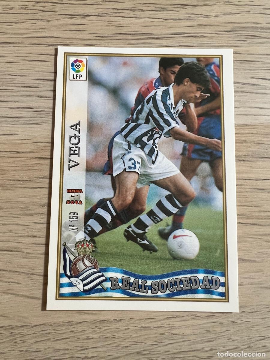 Figurine di Calcio: &Uacute;LTIMA HORA N&ordm; 159 VEGA UH Mundicromo 97 98 Las Fichas de la Liga REAL SOCIEDAD