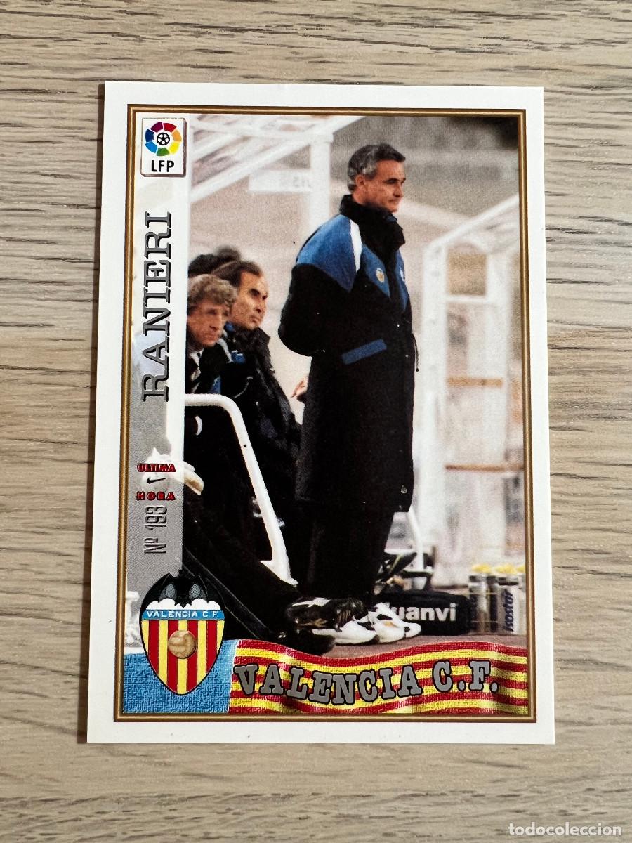 Fu&szlig;ball-Sticker: &Uacute;LTIMA HORA N&ordm; 193 RANIERI UH Mundicromo 97 98 Las Fichas de la Liga VALENCIA