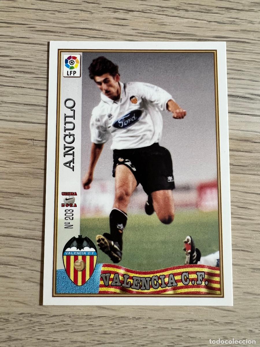 Figurine di Calcio: &Uacute;LTIMA HORA N&ordm; 203 ANGULO UH Mundicromo 97 98 Las Fichas de la Liga VALENCIA