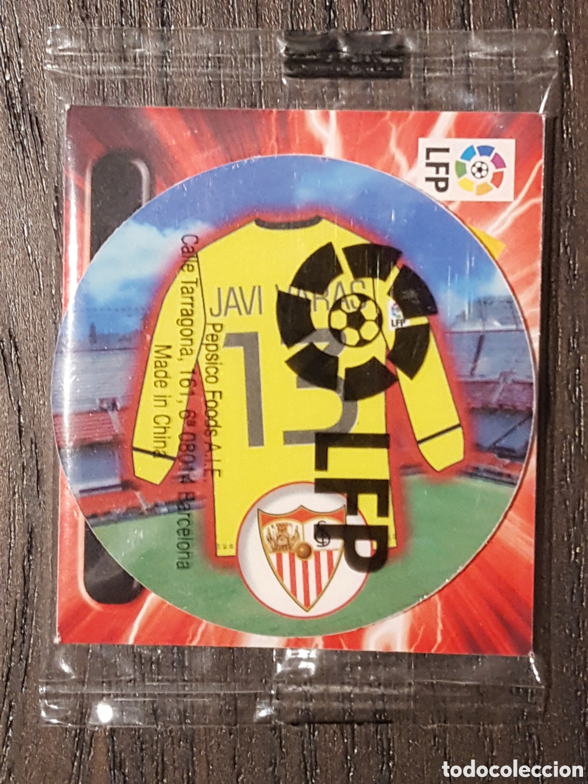 Cromos de F&uacute;tbol: TAZO DE FUTBOL - JAVI VARAS - SEVILLA F.C. - LIGA MATUTANO 2011-2012/11-12 - Cheetos Matutano -