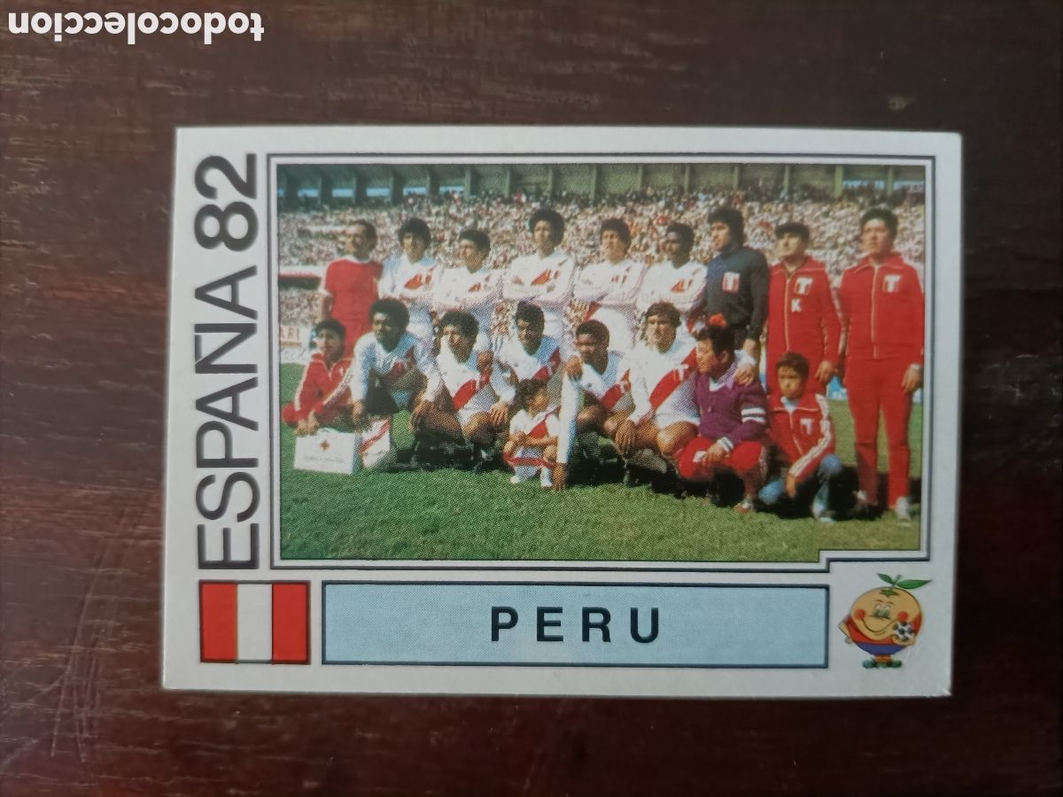 Cromos de f&uacute;tbol: Cromo 73 selecci&oacute;n de Per&uacute; Mundial Espa&ntilde;a 82 world cup 1982 Panini