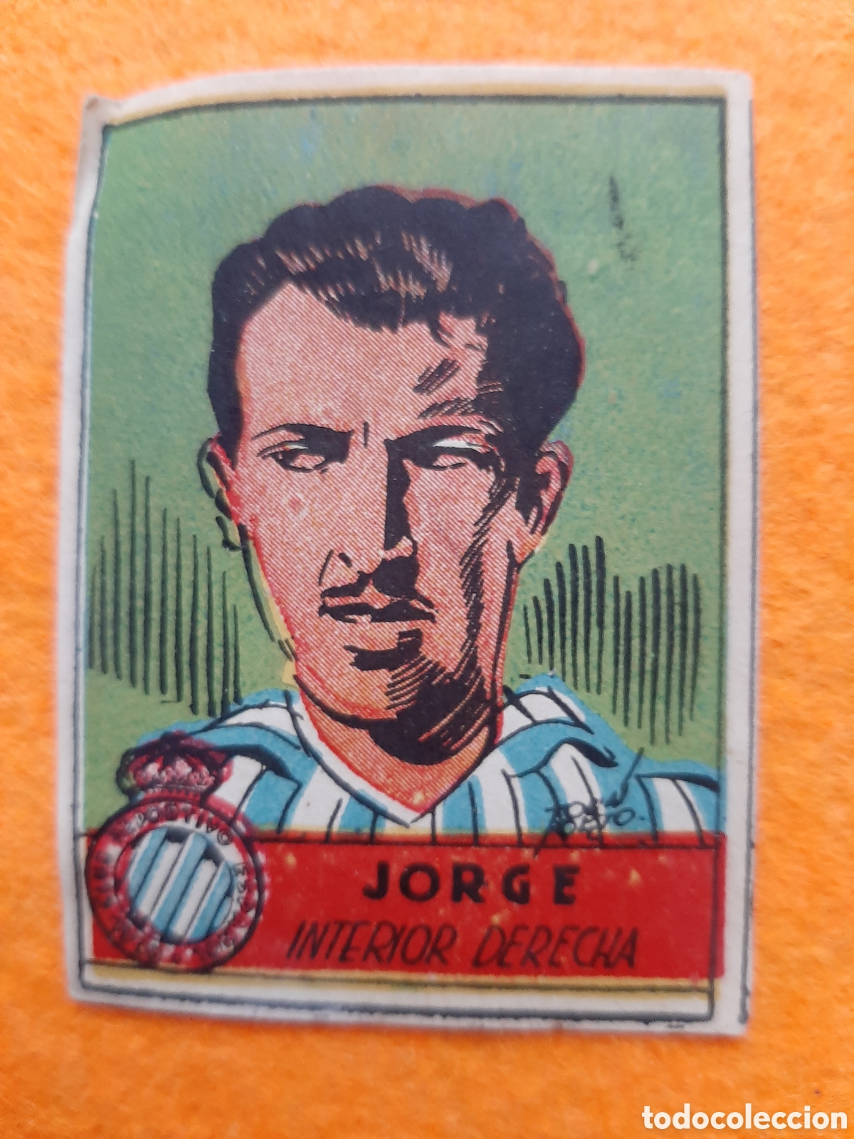 Fu&szlig;ball-Sticker: JORGE - Espa&ntilde;ol - Espanyol - Cromo Editorial Cisne - Liga Futbol 1941-1942, 41-42