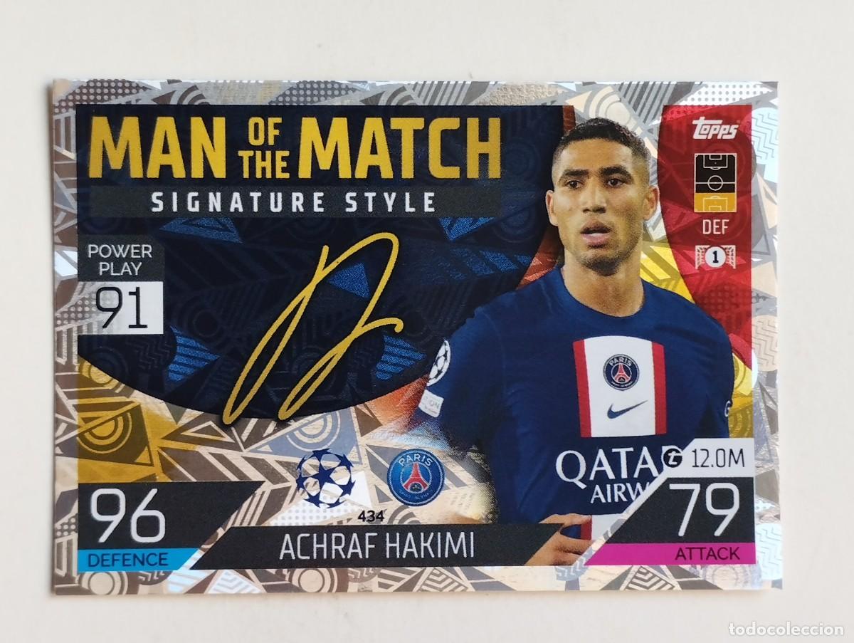 2022 Topps Match Attax Signature Style Achraf Hakimi PSG #Sig11 |