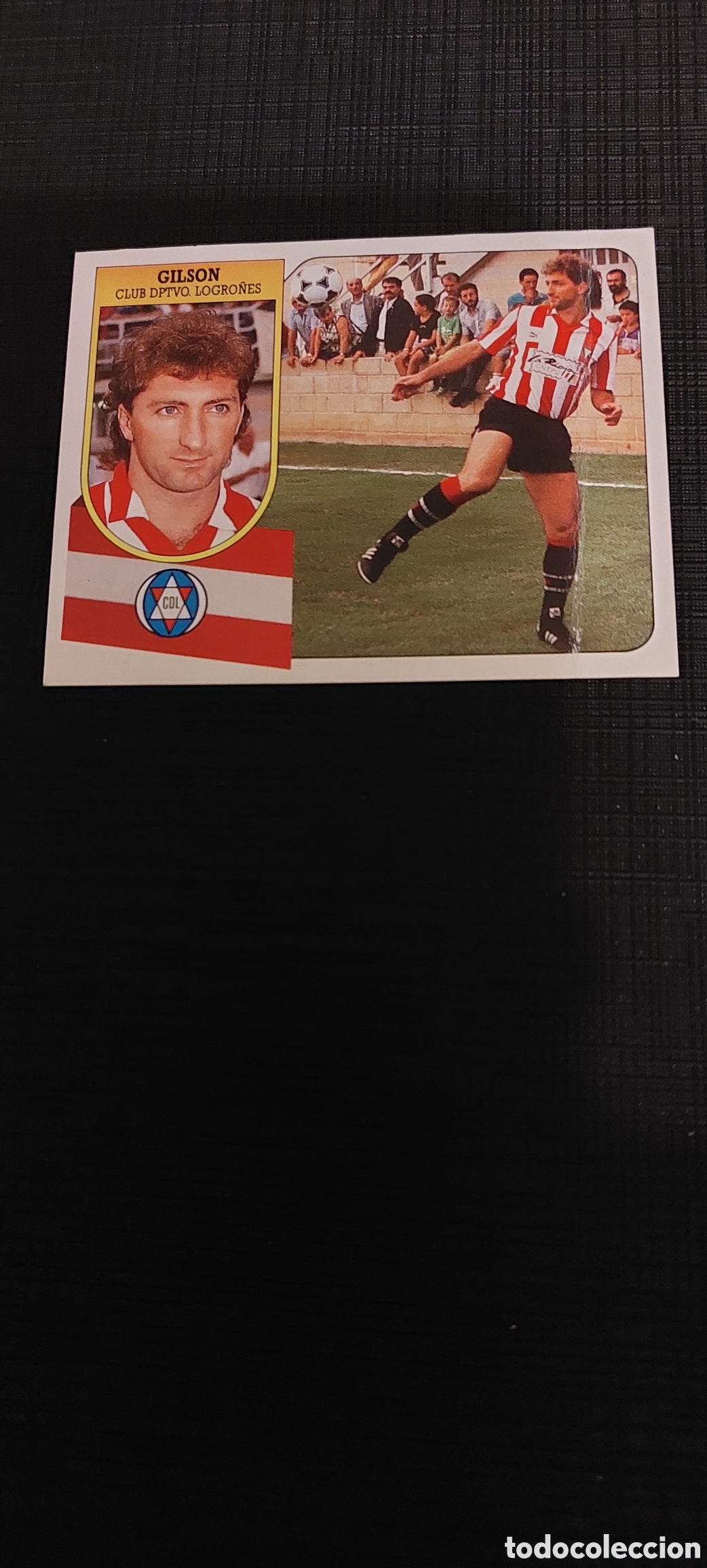 Cromos de f&uacute;tbol: Gilson baja logro&ntilde;ez 91/92 despegado - Foto 1
