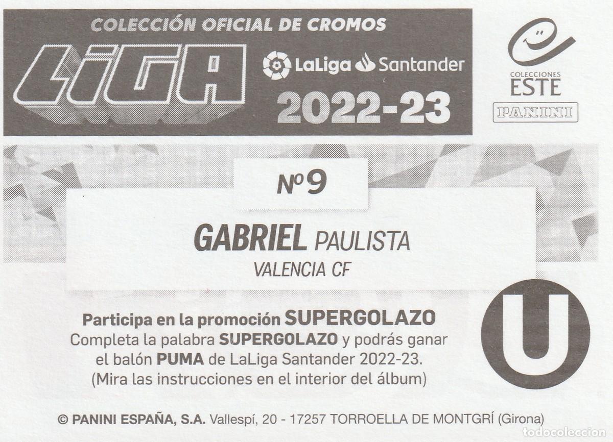 Cromos de f&uacute;tbol: ESTE 22-23 GABRIEL. NUEVO DE SOBRE. - Foto 2