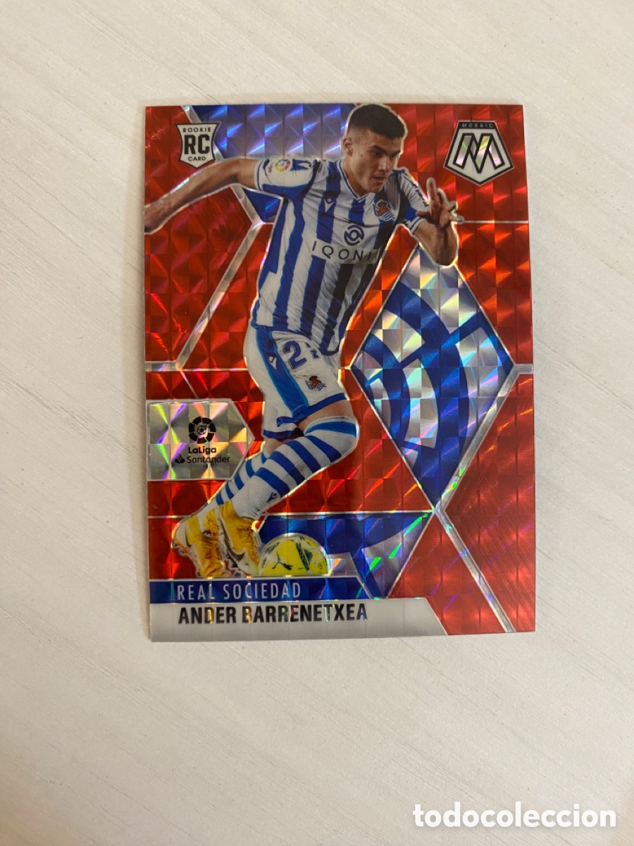 Cromos de F&uacute;tbol: 52 ANDER BARRENETXEA REAL SOCIEDAD PRIZM RED PANINI MOSAIC LIGA 2020 2021 20 21 ROOKIE CARD