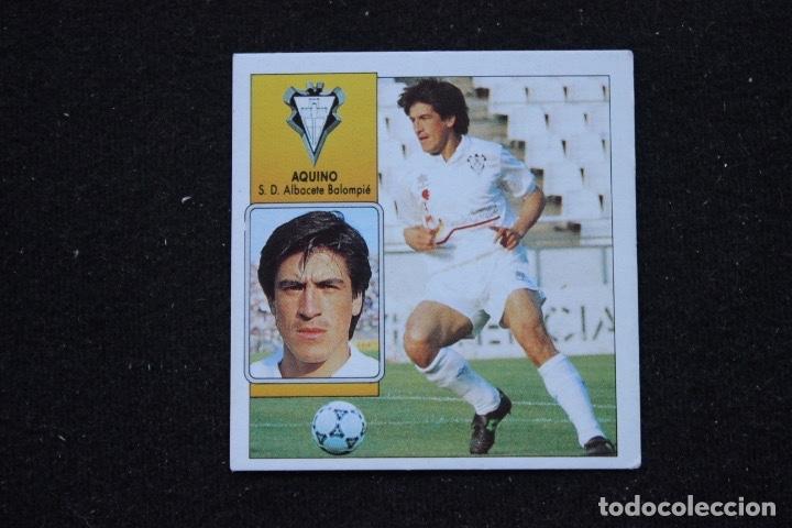 Cromos de f&uacute;tbol: Liga 92-93 Ediciones Este. Jugador del Albacete C.F. Aquino. Nuevo