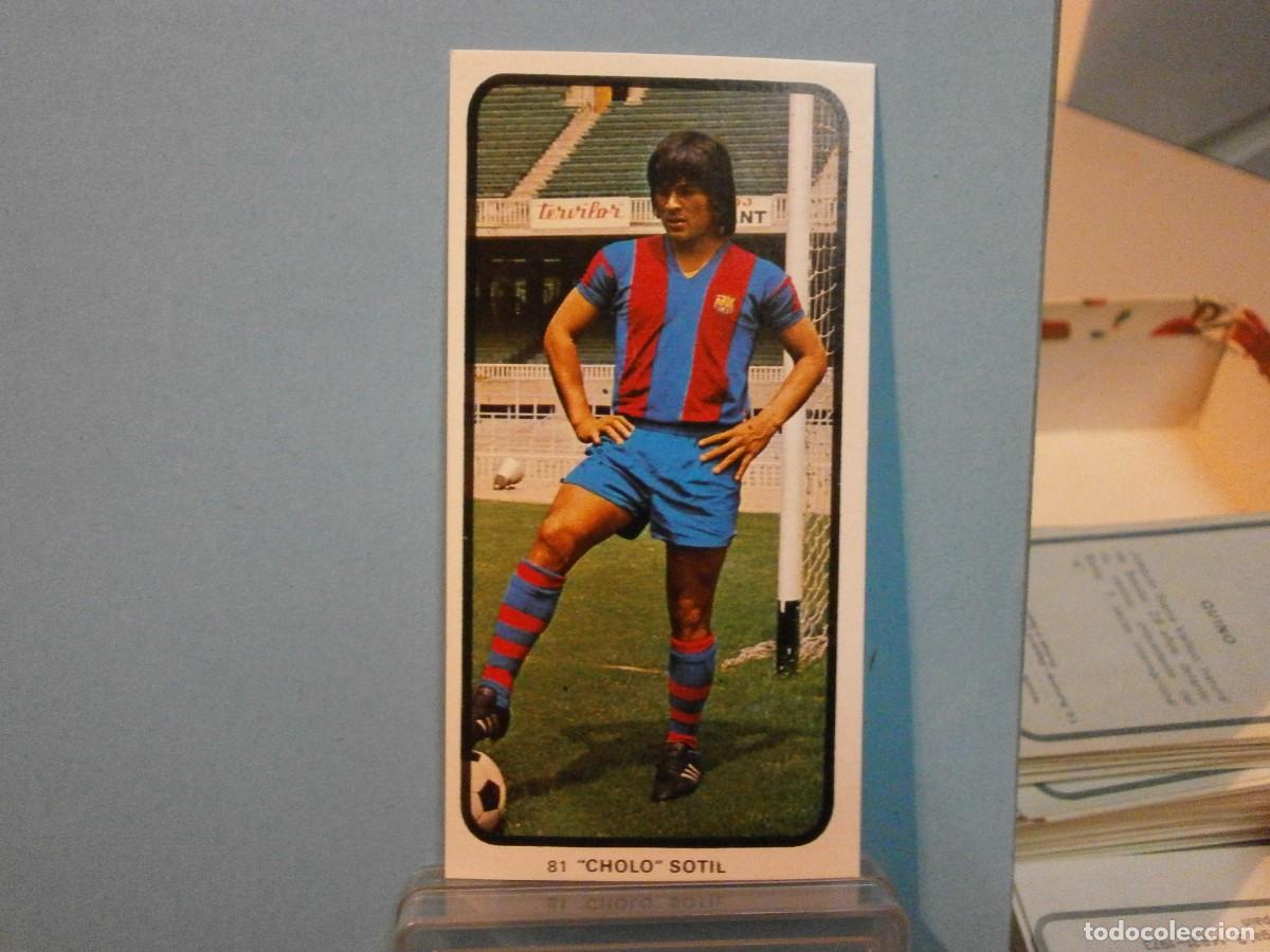 Cromos de F&uacute;tbol: ruiz romero campeonatos nacionales de futbol 1973 1974 81 cholo sotil barcelona sin pegar