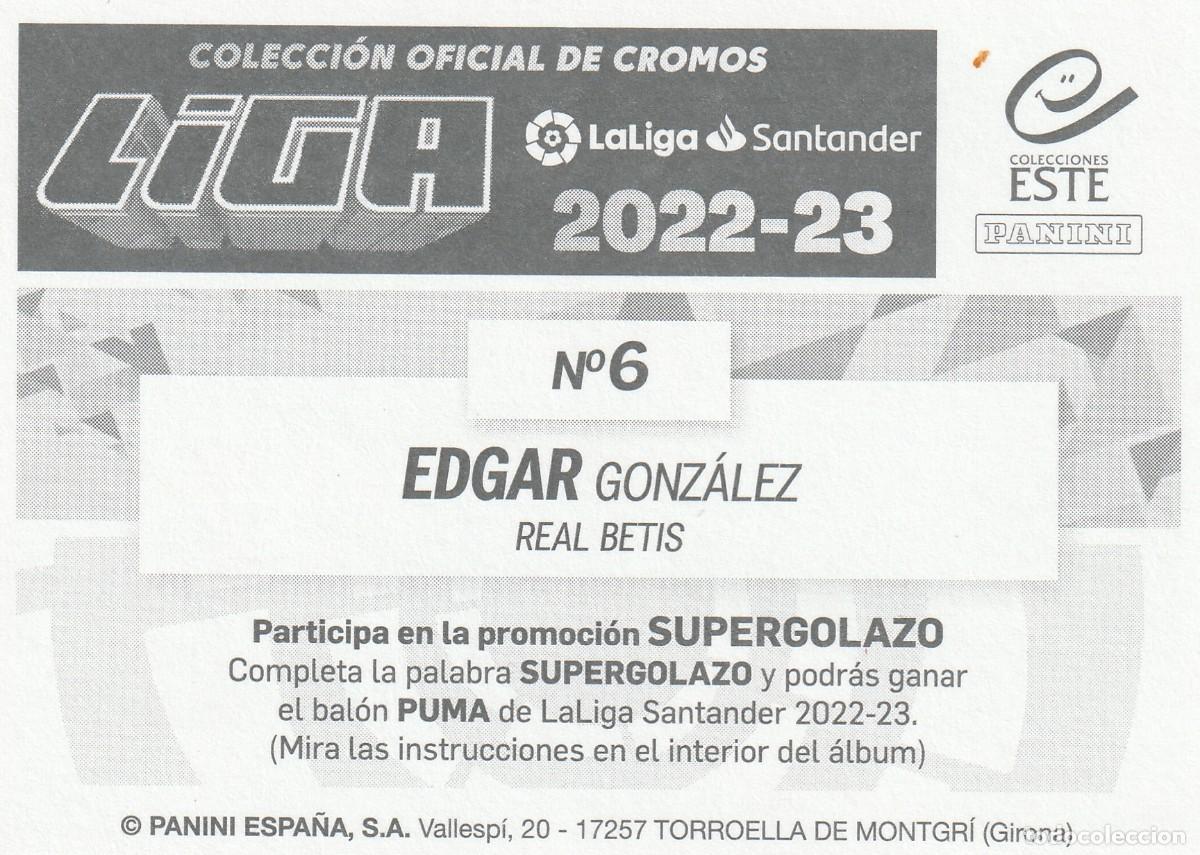 Cromos de f&uacute;tbol: ESTE 22-23 EDGAR. NUEVO DE SOBRE. - Foto 2