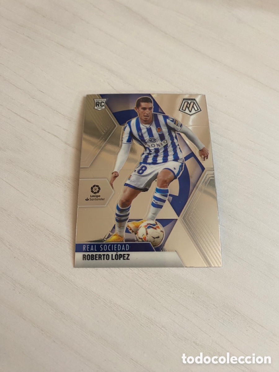 Cromos de f&uacute;tbol: 55 ROBERTO LOPEZ REAL SOCIEDAD PANINI MOSAIC LA LIGA SOCCER 2020 2021 20 21 ROOKIE CARD
