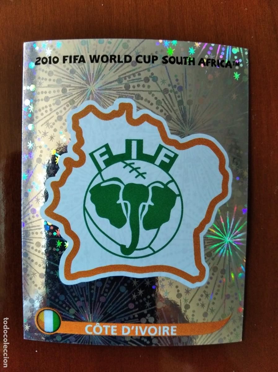 Cartes &agrave; collectionner de Football: Panini,Mundial South &Aacute;frica,Escudo de Cote D'ivoire (N&deg;525).