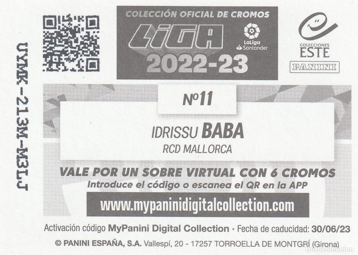 Cromos de f&uacute;tbol: ESTE 22-23 BAB&Aacute;. MALLORCA. NUEVO DE SOBRE. - Foto 2
