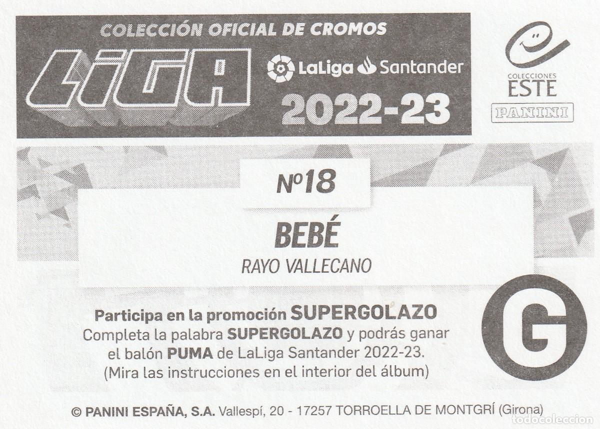 Cromos de f&uacute;tbol: ESTE 22-23 BEB&Eacute;. NUEVO DE SOBRE. - Foto 2
