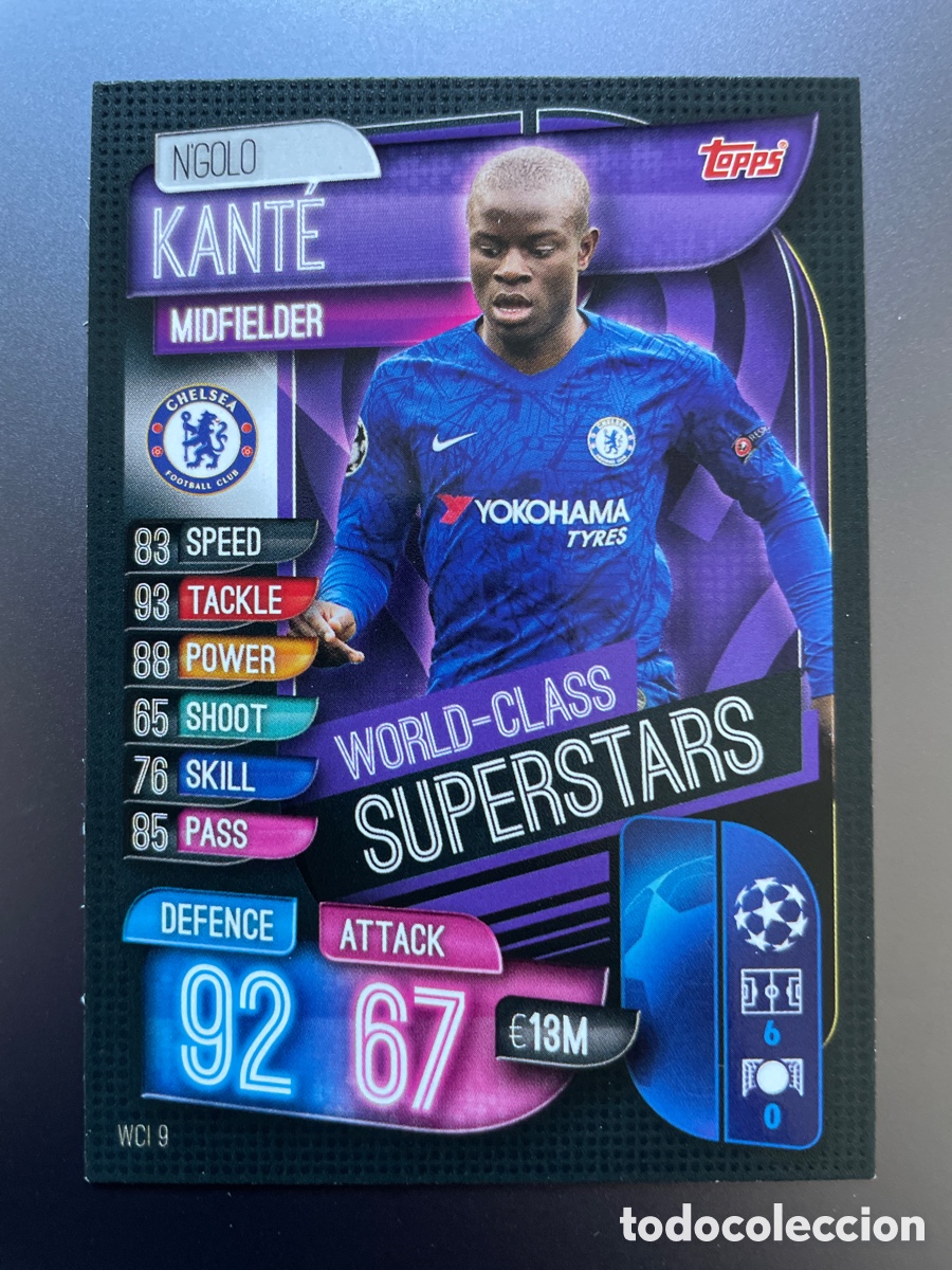 Cromos de F&uacute;tbol: Kante World-Class Superstars Match Attax 2019-20 2019 2020 Topps UCL Chelsea