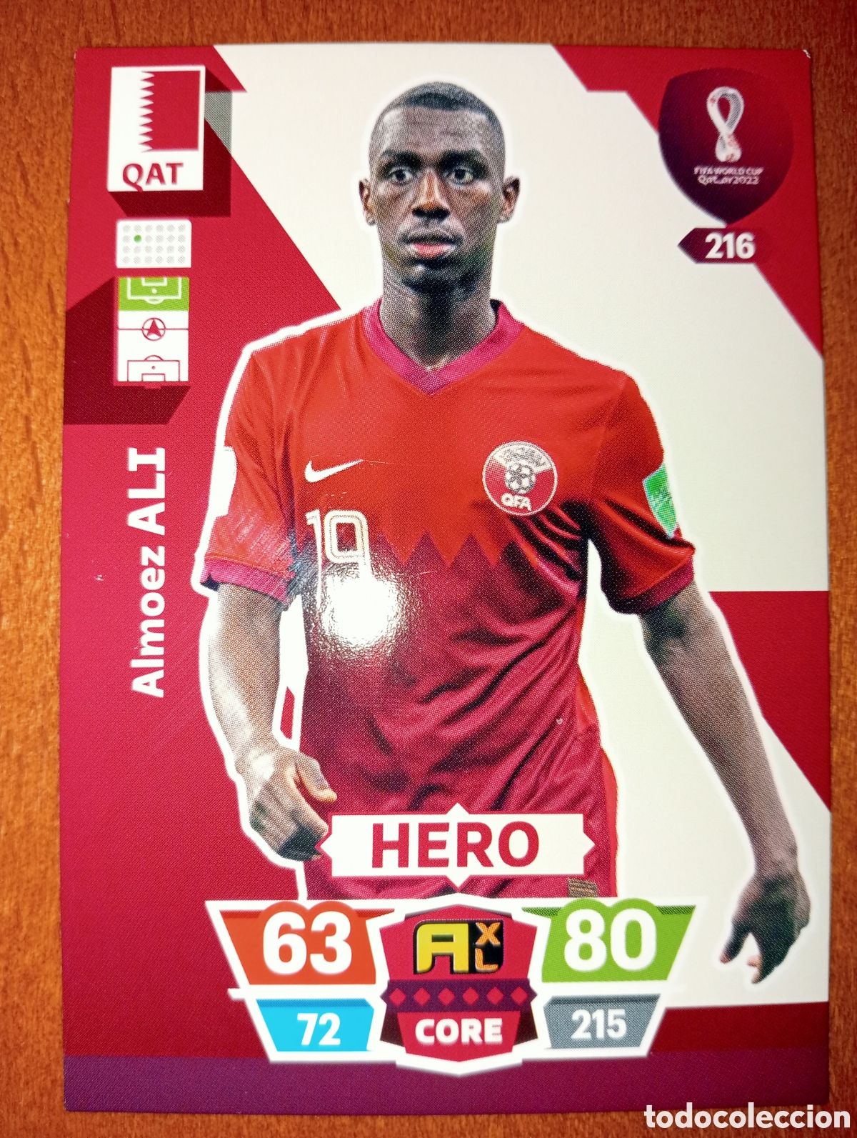 Fu&szlig;ball-Sticker: Almoez Ali n&deg;216 Adrenalyn XL Fifa world Cup Qatar 2022 Qatar