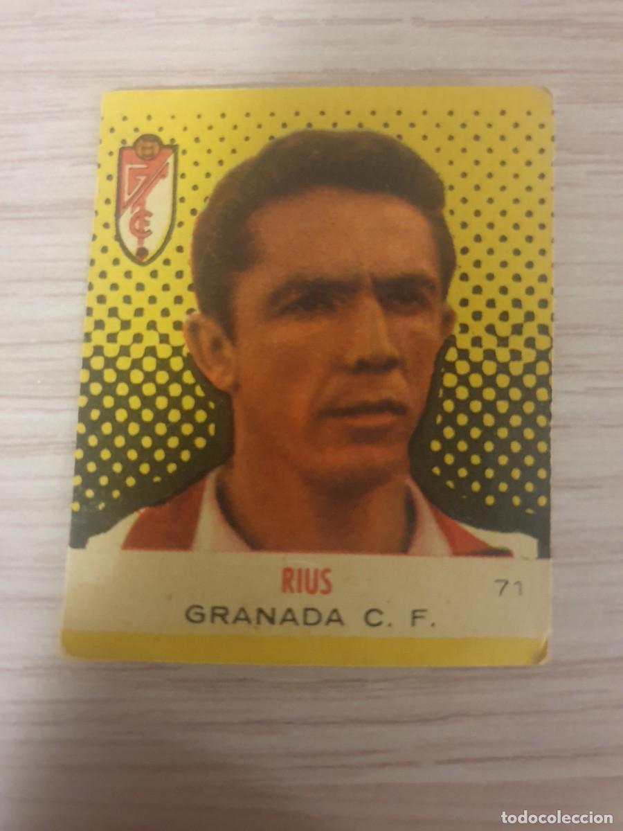 Figurine di Calcio: cromo futbol - colecci&oacute;n bruguera 1957- 1958 GRANADA C.F. N&ordm; RIUS N&ordm; 71 SIN PEGAR