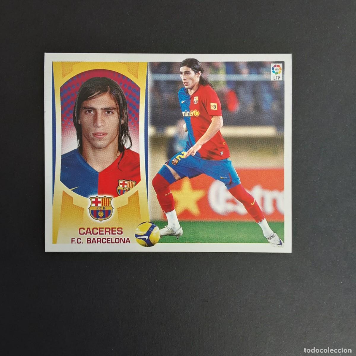 Cromos de f&uacute;tbol: CROMO LIGA 2009 2010 09 10 COLECCIONES ESTE PANINI N&ordm;4B CACERES-BARCELONA NUNCA PEGADO