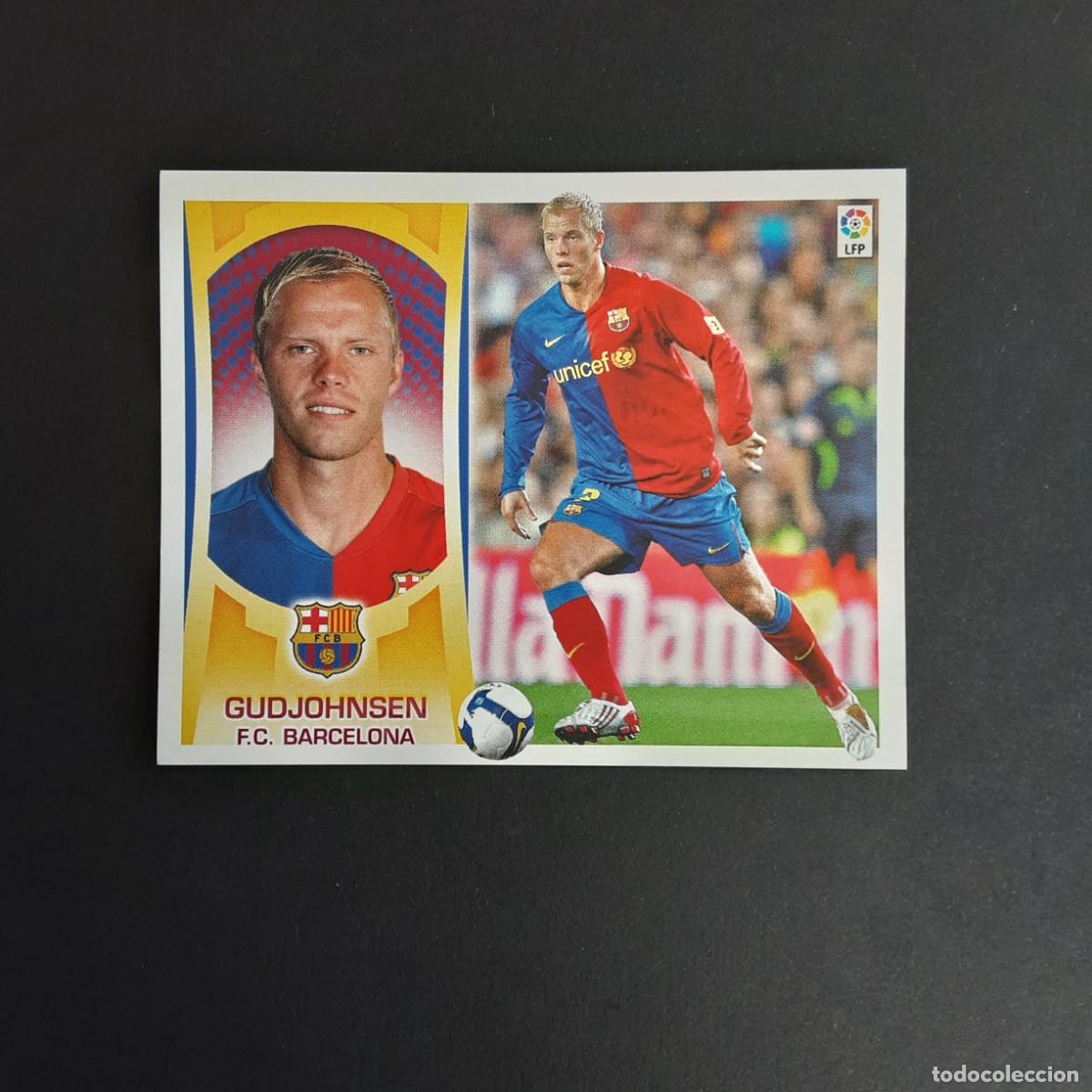 Cromos de f&uacute;tbol: CROMO LIGA 2009 2010 09 10 COLECCIONES ESTE PANINI N&ordm;13A GUDJOHNSEN-BARCELONA NUNCA PEGADO