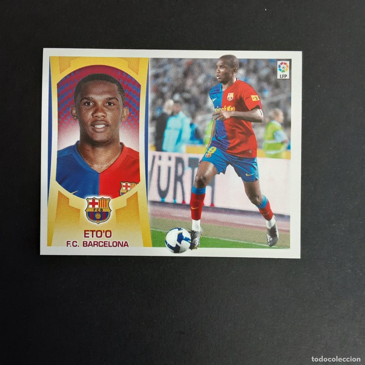 Cromos de F&uacute;tbol: CROMO LIGA 2009 2010 09 10 COLECCIONES ESTE PANINI N&ordm;16A ETO'O-BARCELONA NUNCA PEGADO