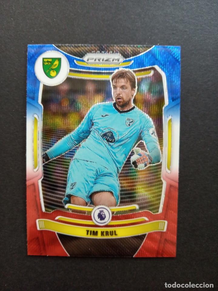 Cromos de Futebol: Red White Blue TIM KRUL Norwich City Panini PRIZM Premier League soccer 2021 2022 21 22