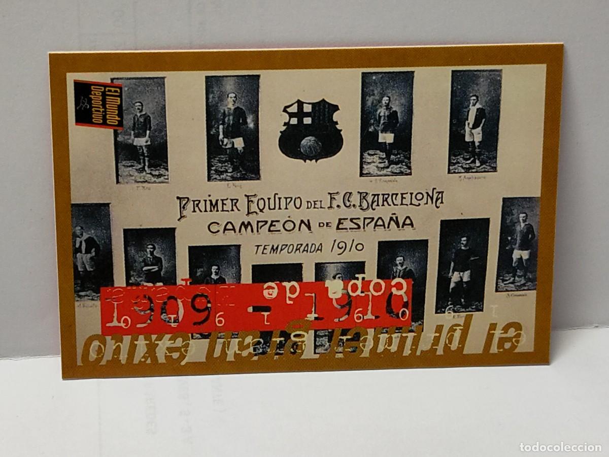 Cromos de Futebol: Cromo EL MUNDO DEPORTIVO 1995 - &Aacute;LBUM DE ORO DEL BAR&Ccedil;A- 1909/10 PRIMER CAMPEONATO DE ESPA&Ntilde;A
