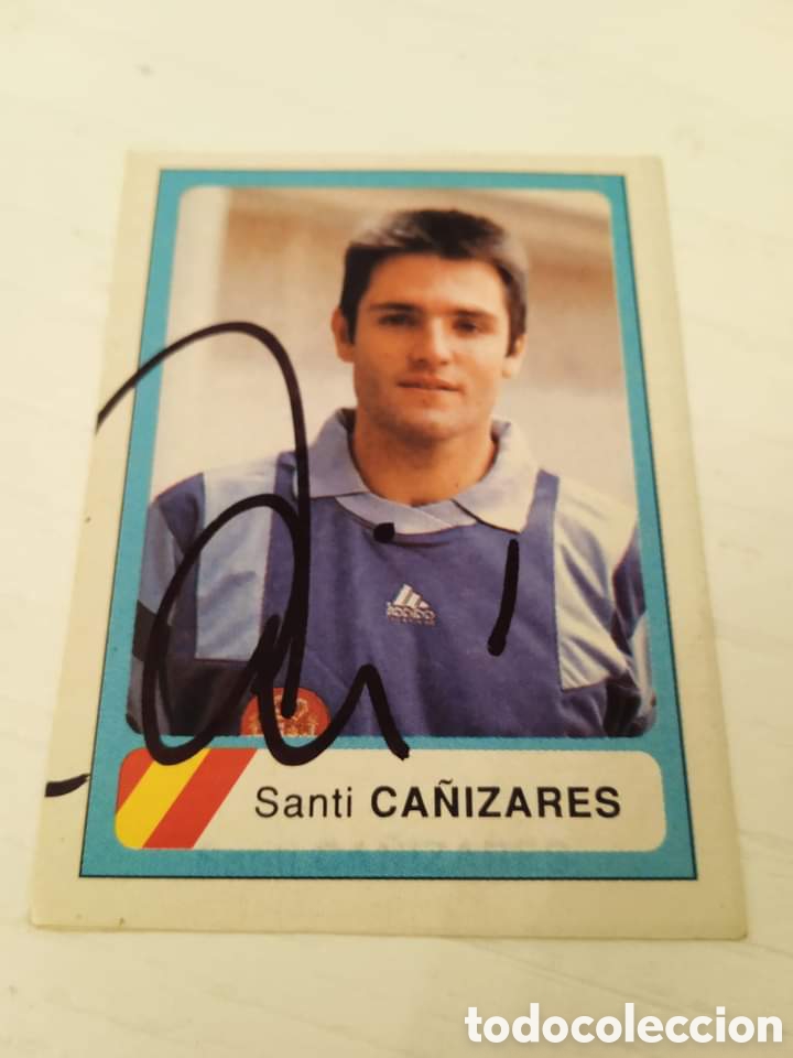 Figurine di Calcio: SANTI CA&Ntilde;IZARES AUTOGRAFO CROMO FIRMADO ORIGINAL ESPA&Ntilde;A CELTA VALENCIA REAL MADRID