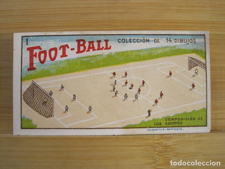 Cromos de F&uacute;tbol: FOOTBALL-NUMERO 1-CHOCOLATES J.CARRERAS-CROMO DE FUTBOL-VER FOTOS-(100.510)