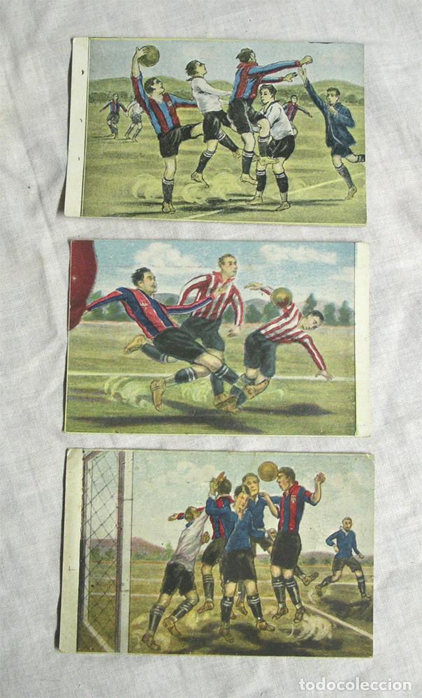Cromos de F&uacute;tbol: Ense&ntilde;anza del Juego del Foot Ball 3 cromos n&ordm; 22, 51 y 76. Chocolates Jaume Boix