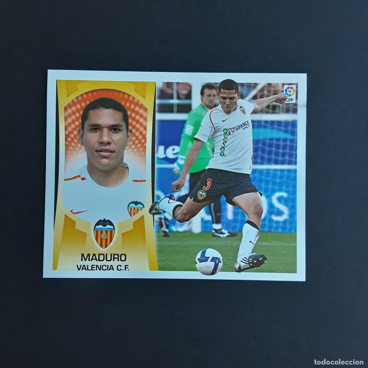 Football Stickers: CROMO LIGA 2009 2010 09 10 COLECCIONES ESTE PANINI N&ordm;4A MADURO-VALENCIA NUNCA PEGADO