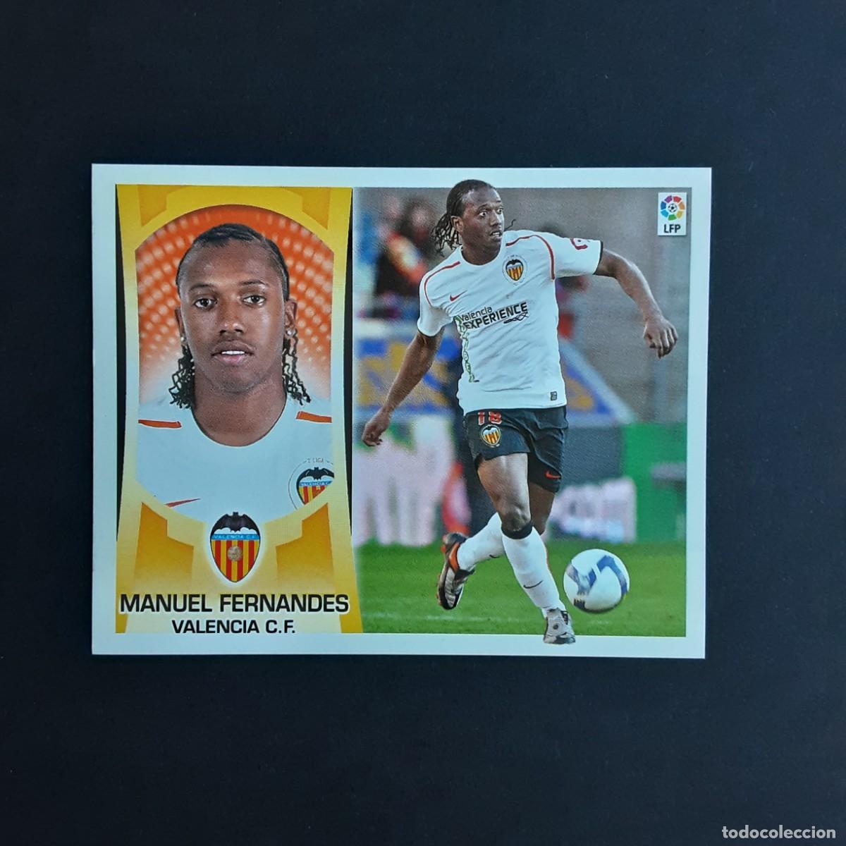 Football Stickers: CROMO LIGA 2009 2010 09 10 COLECCIONES ESTE PANINI N&ordm;10A MANUEL FERNANDES-VALENCIA NUNCA PEGADO