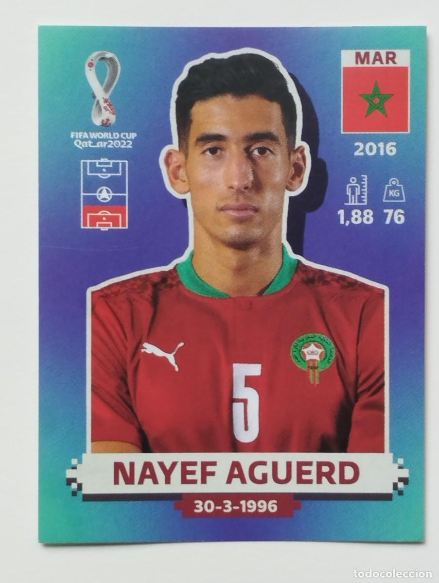 Cromos de Futebol: CROMO STICKER PANINI COPA MUNDIAL DE FUTBOL QATAR 22 2022- AGUERD MAR5 MAR 5 MARRUECOS