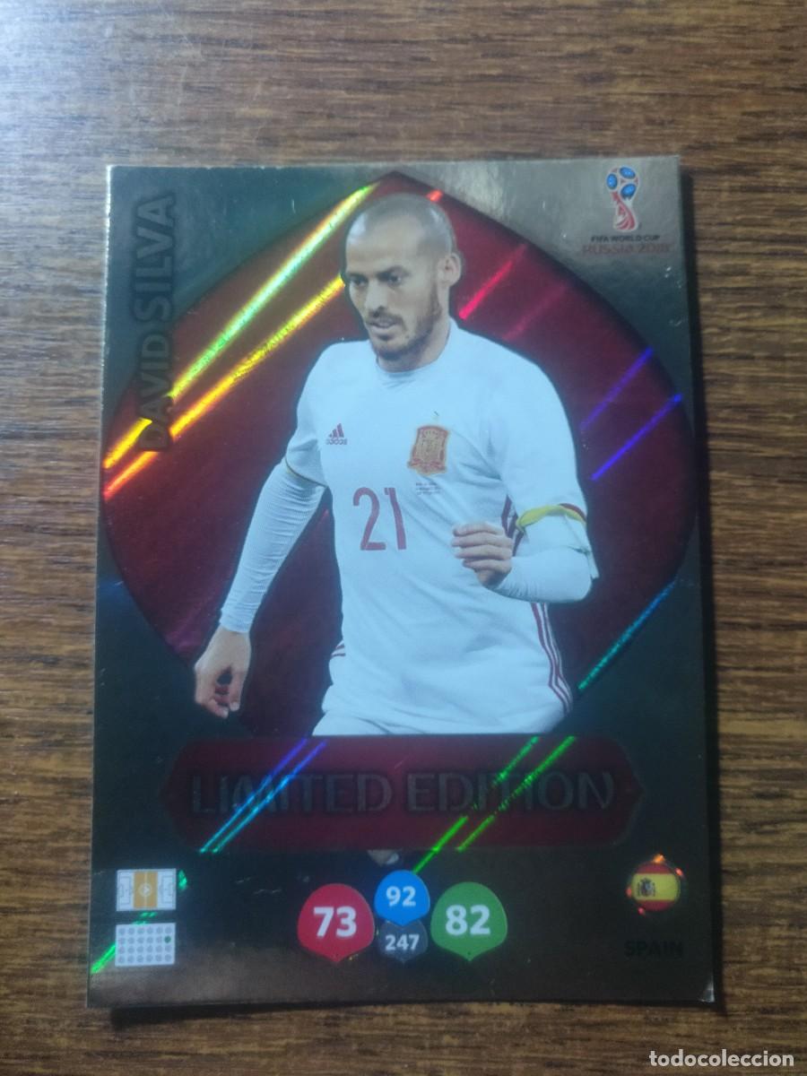 Cromos de F&uacute;tbol: David Silva Adrenalyn edici&oacute;n limitada Espa&ntilde;a Panini Mundial Rusia 2018