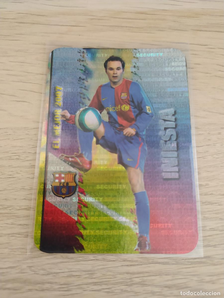 INIESTA nº 54 SECURITY HORIZONTAL LAS FICHAS DE LA LIGA 2008 MUNDICROMO  2007 2008 FC BARCELONA