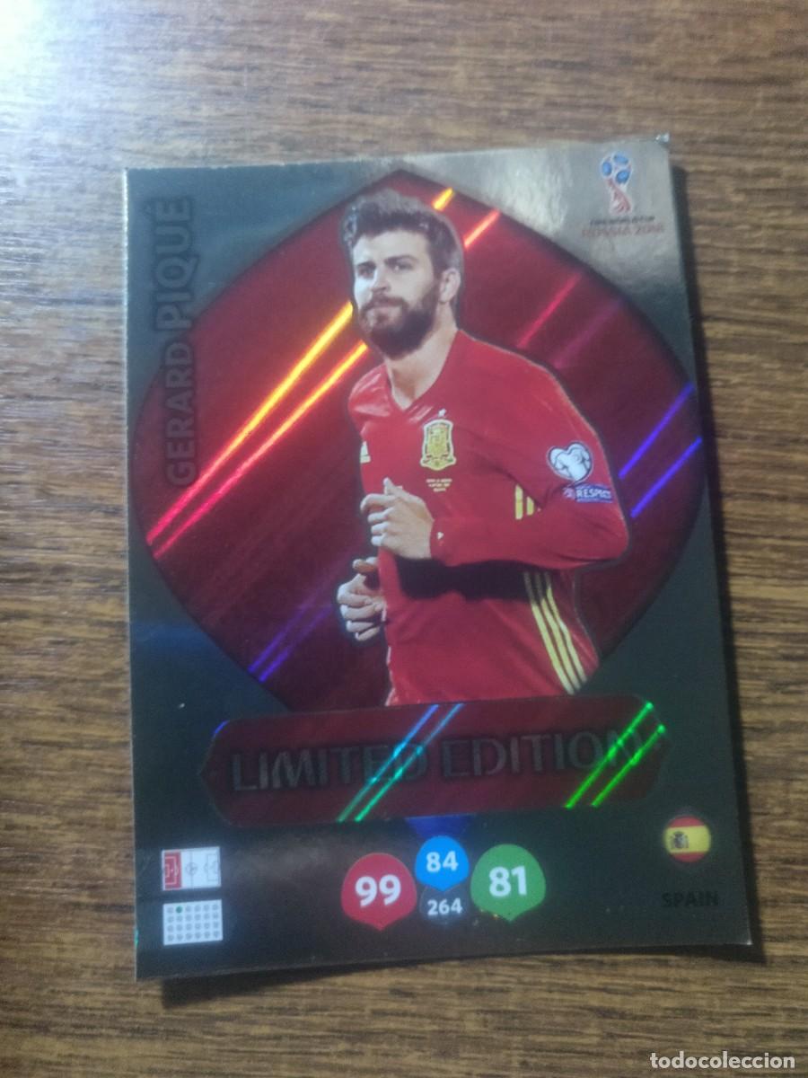 Cartes &agrave; collectionner de Football: Pique Adrenalyn edici&oacute;n limitada Espa&ntilde;a Panini Mundial Rusia 2018