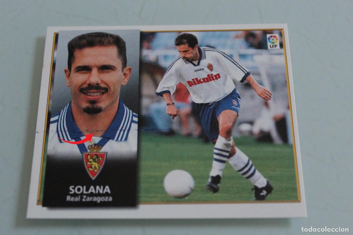 Cromos de f&uacute;tbol: ESTE 98 99 SOLANA ERROR DE IMPRESI&Oacute;N - Foto 2