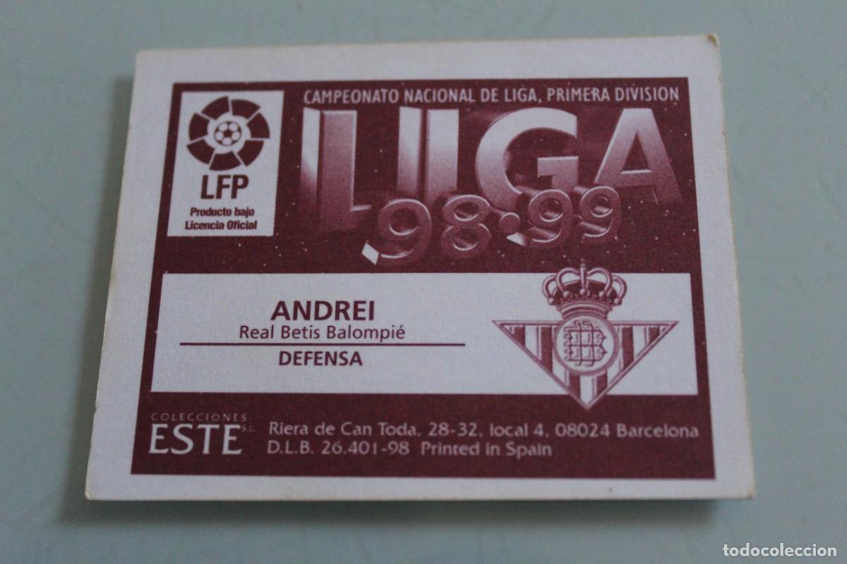 Cromos de f&uacute;tbol: ESTE 98 99 ANDREI ERROR DE CORTE - Foto 2