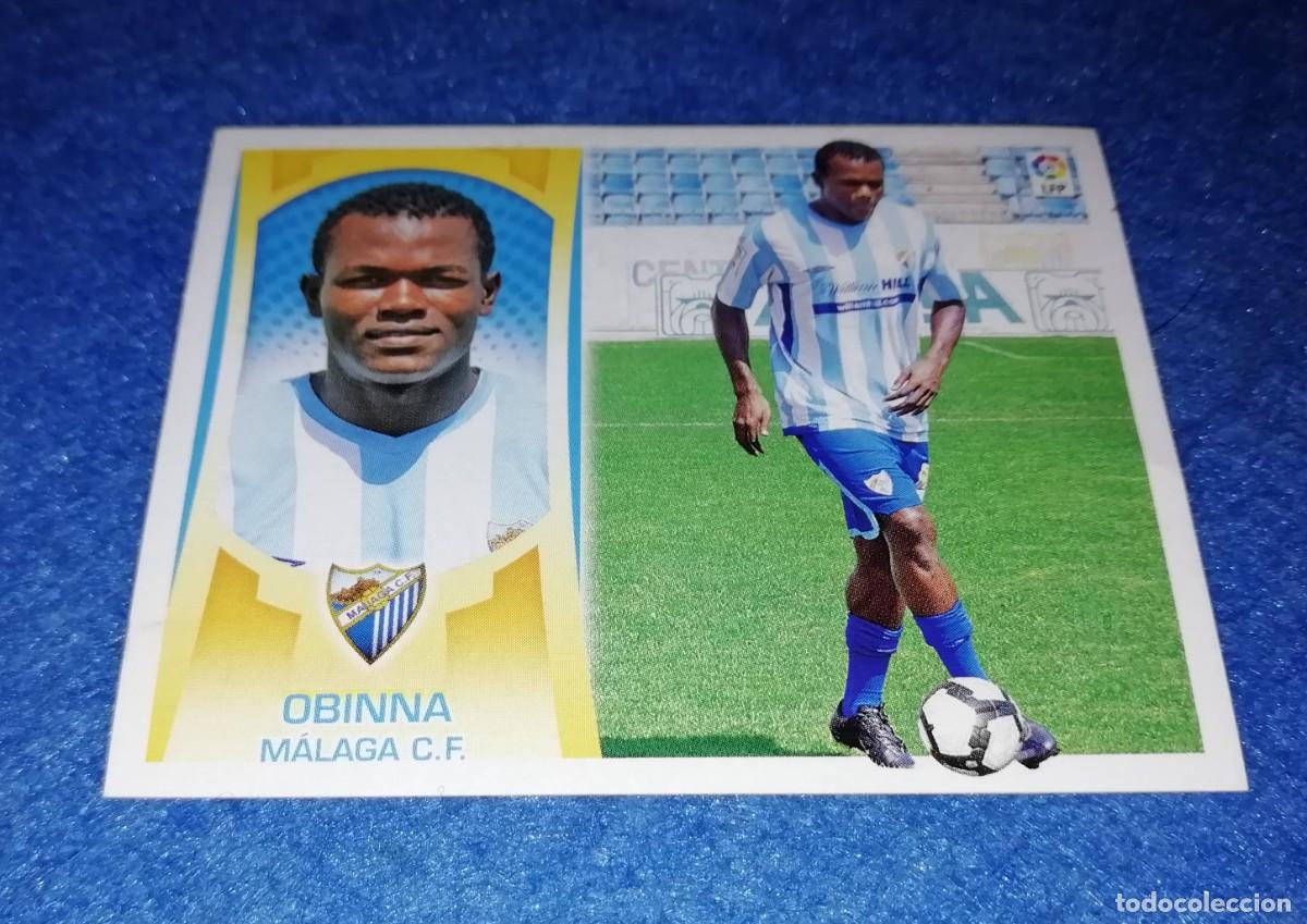 Fu&szlig;ball-Sticker: EDICIONES ESTE 2009 2010 - CROMO FICHAJE 45 ERR&Oacute;NEO MALAGA OBINNA - NUEVO - BOX16