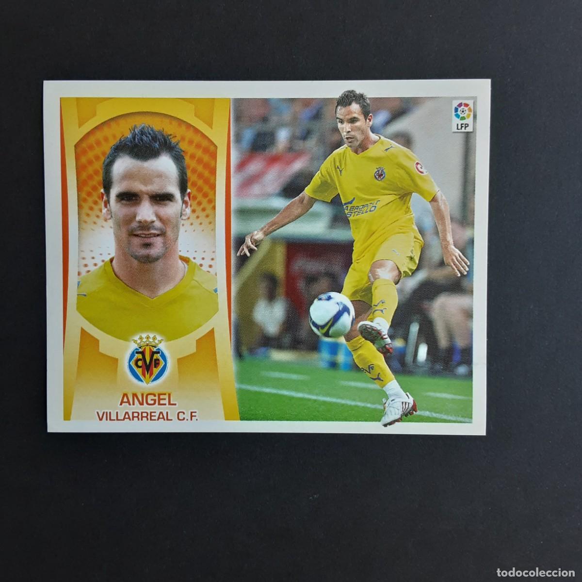 Football Stickers: CROMO LIGA 2009 2010 09 10 COLECCIONES ESTE PANINI N&ordm;4A ANGEL-VILLARREAL NUNCA PEGADO