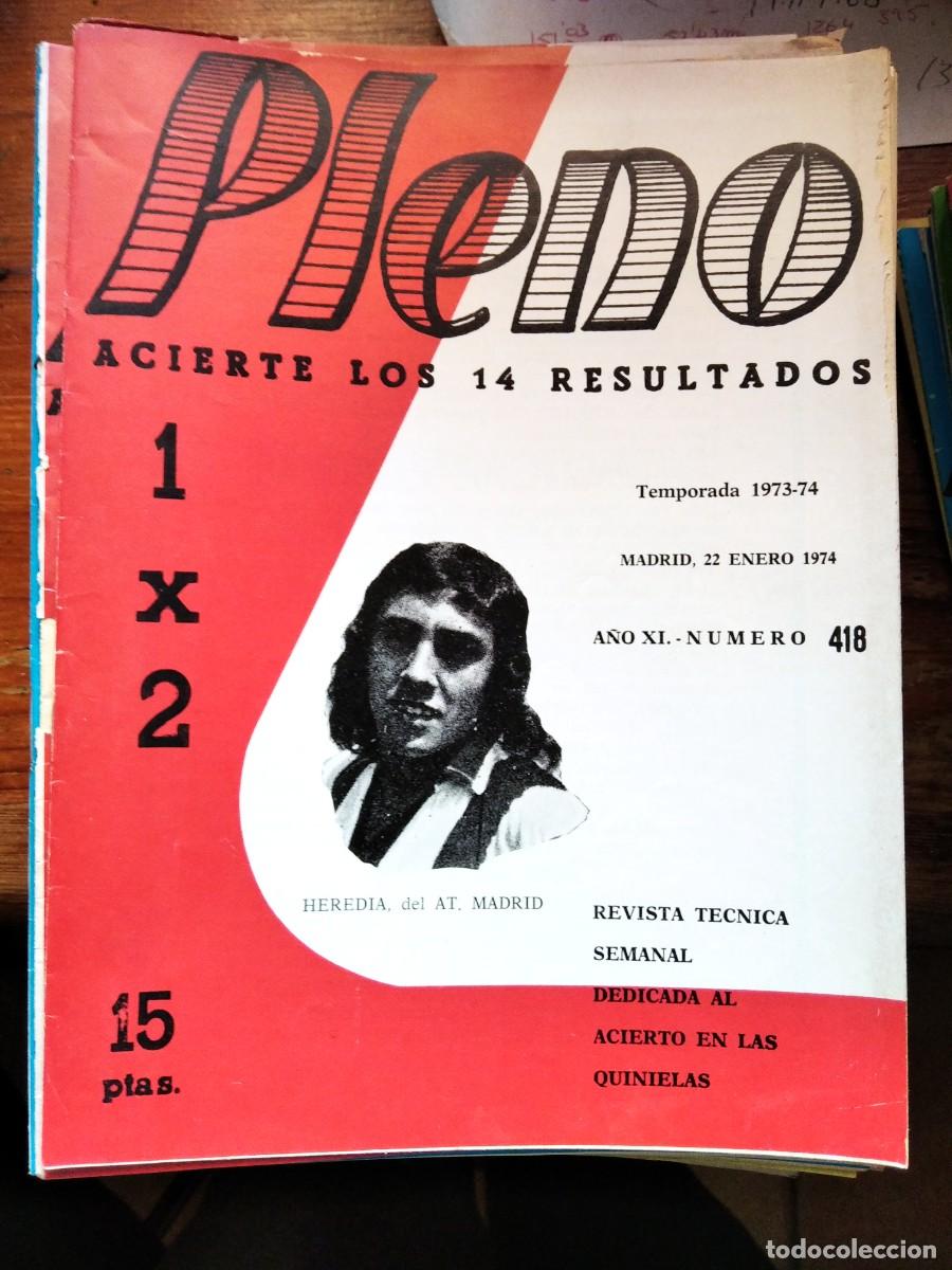 Cromos de F&uacute;tbol: Antigua revista Pleno Acierto quiniela futbol 22 Enerto 1974 418