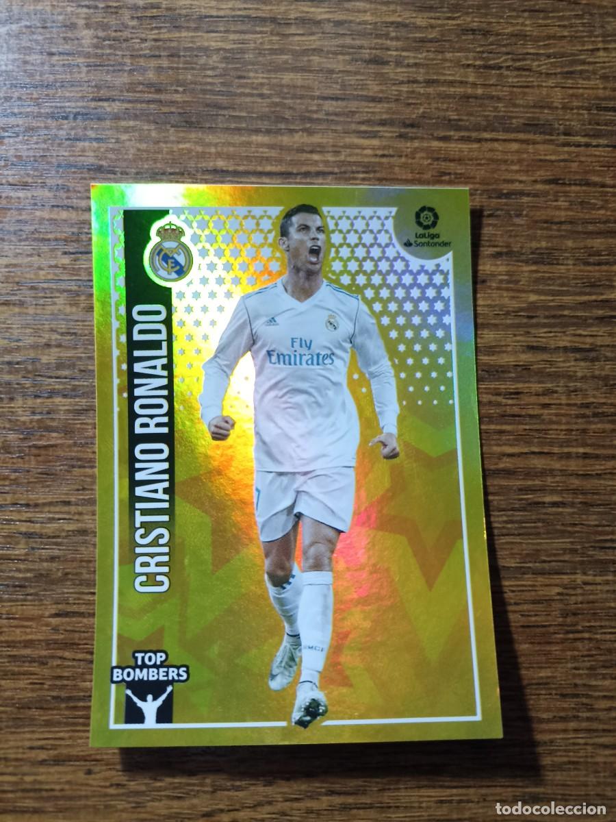Cromos de F&uacute;tbol: 7 top bomber Cristiano Ronaldo Real Madrid Liga Este 2018 2019 sin pegar