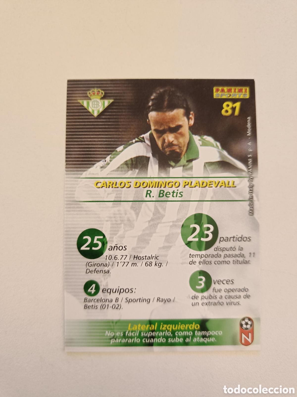 Cromos de f&uacute;tbol: Megafichas 2002-2003 n&ordm; 81 Mingo - Foto 2