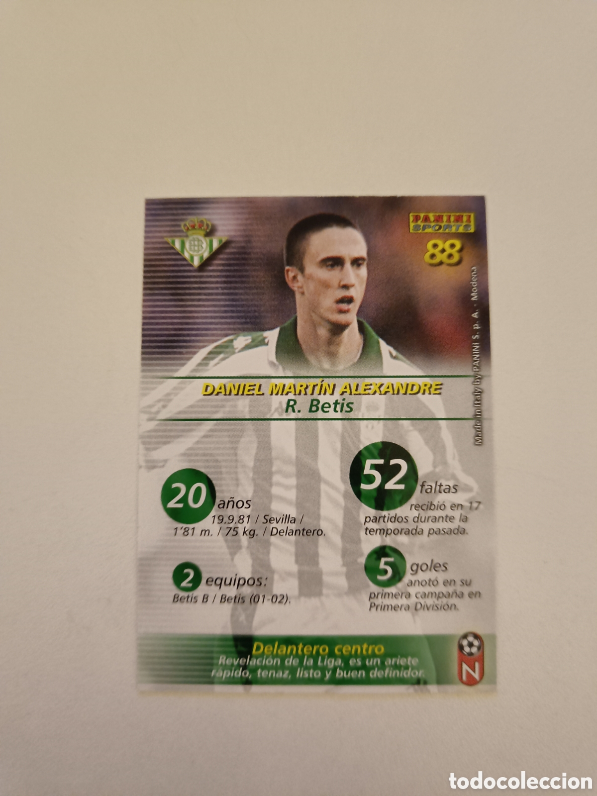 Cromos de f&uacute;tbol: Megafichas 2002-2003 n&ordm; 88 Dani - Foto 2
