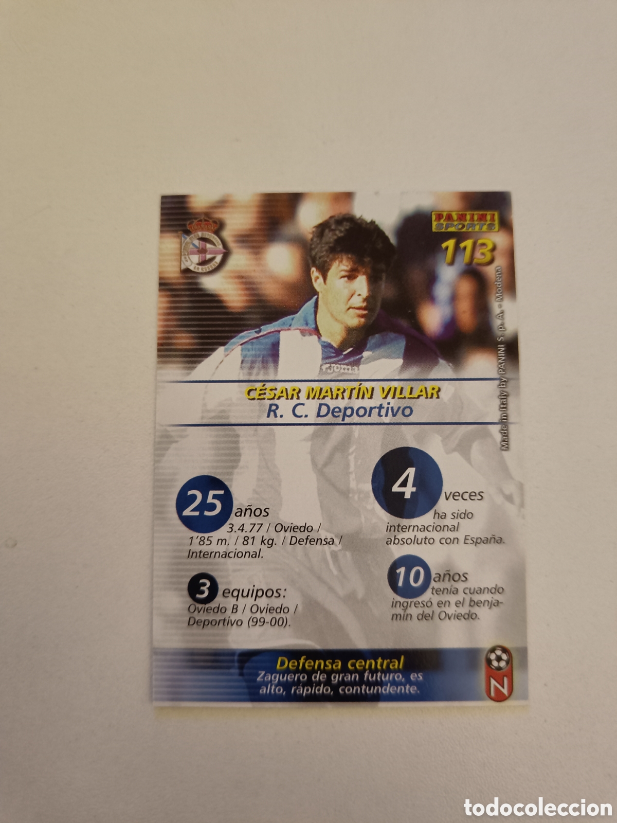 Cromos de f&uacute;tbol: Megafichas 2002-2003 n&ordm; 113 Cesar - Foto 2