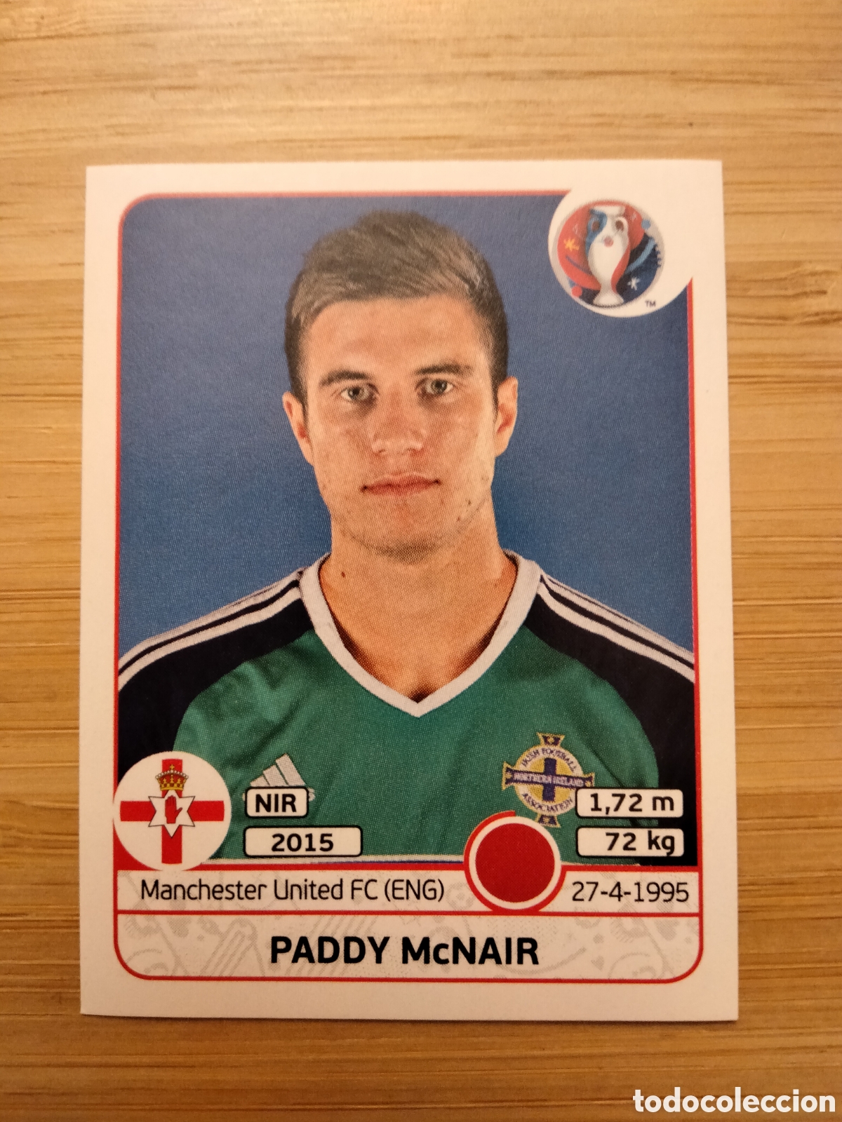 Cromos de f&uacute;tbol: PADDY McNAIR 333 IRLANDA DE NORTE EURO 2016 UEFA EUROCOPA FRANCE 16 PANINI NUEVO SIN PEGAR