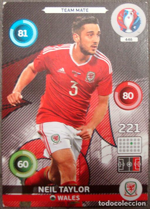 Figurine di Calcio: CROMO CARD ALBUM ADRENALYN XL UEFA EURO FRANCIA 2016 DE PANINI N&ordm; 446 NEIL TAYLOR