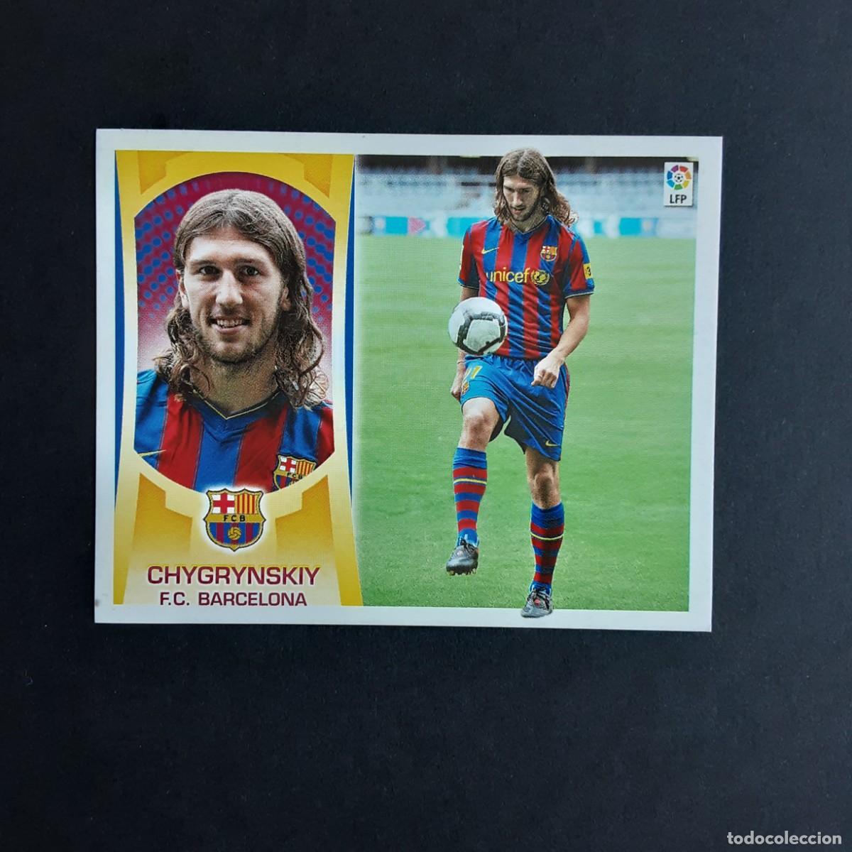 Cromos de F&uacute;tbol: CROMO LIGA 2009 2010 09 10 ESTE PANINI FICHAJE N&ordm;48 CHYGRYNSKIY-BARCELONA NUNCA PEGADO DOBLE TRASERA
