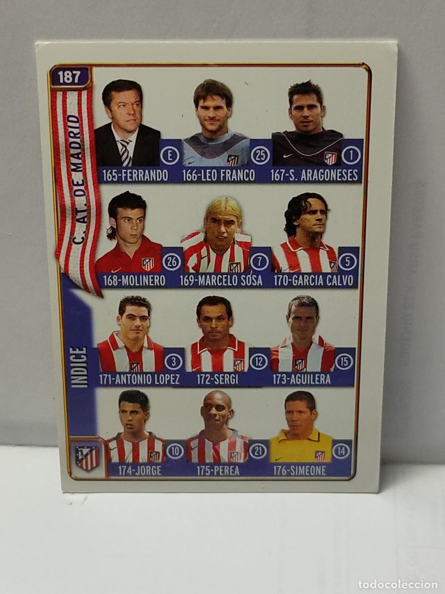 Fu&szlig;ball-Sticker: Cromo MUNDICROMO- LAS FICHAS DE LA LIGA 2005 04/05 - ATL. MADRID - INDICE 187