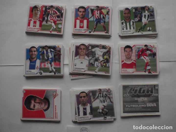 Fu&szlig;ball-Sticker: Lote 160 Cromos stickers de futbol diferentes LIGA BBVA EDICIONES ESTE 2007 2008. NUNCA PEGADOS